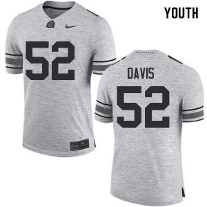 NCAA Ohio State Buckeyes Youth #52 Wyatt Davis Gray Nike Football College Jersey ESV3645YU